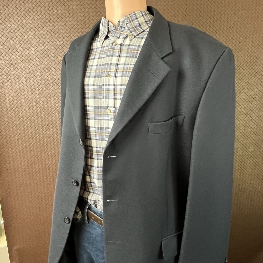 Arnold Brant Sport Coat Men's 48R Loro Piana 100% Cashmere‎ 3-Button Blue Blazer